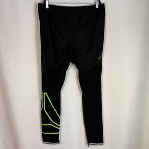 Reebok Run Black Reflective Fitted Leggings NWT